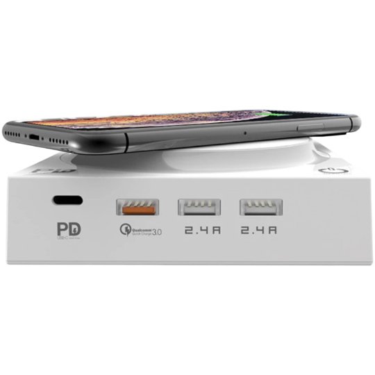 Telefon adapteri Moxom KH-62 PD LED 5in1 Wireless Charging Station - Thumbnail 1