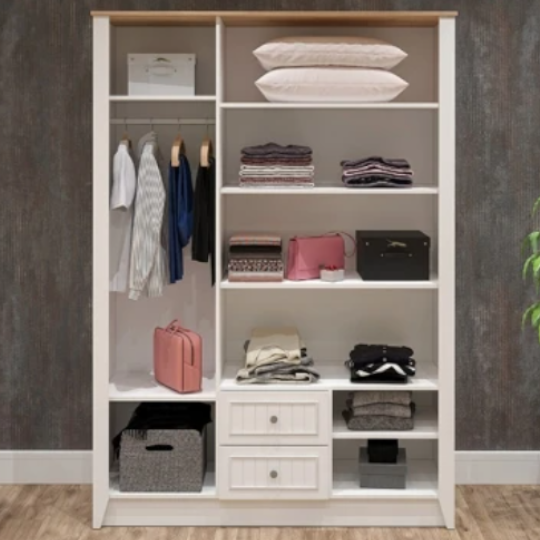 Dolab - uşaq mebeli Perla REYN 3 QAPILI DUB KRAFT ZOLOT BELIY SNEQ - Thumbnail 1