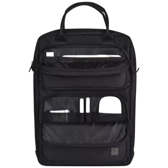 Notbuk çantası Wiwu Alpha Double Vertical Layer Bag Black 02569 - Thumbnail 3