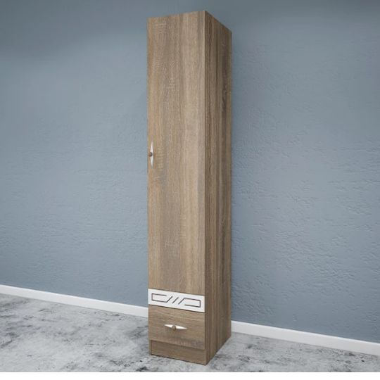 Dolab - uşaq mebeli Perla ISTANBUL 1 QAPILI DUB VINTAJ OKSID+BELIY SNEQ