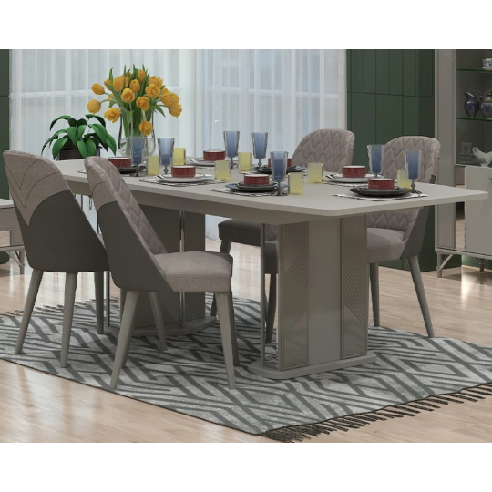 Masa Perla Elmas (Tumbalı) Şinşila Sereya