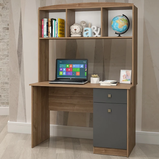 Komputer Masası - Uşaq Mebeli Perla PRAQA Orex Tünd Selekt+Antrasit