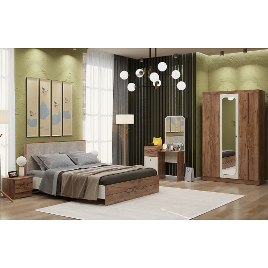 Yataq Dəsti Perla Fırat (3 Qapılı Dolab ilə)