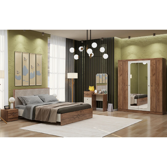 Yataq Dəsti Perla Fırat (4 Qapılı Dolab ilə)