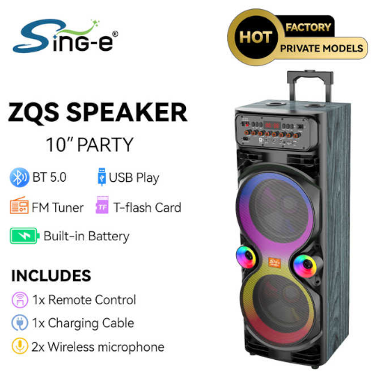 Səsgücləndirici Sing-E JQS9033 60W 10X2 2IN1 - Thumbnail 4