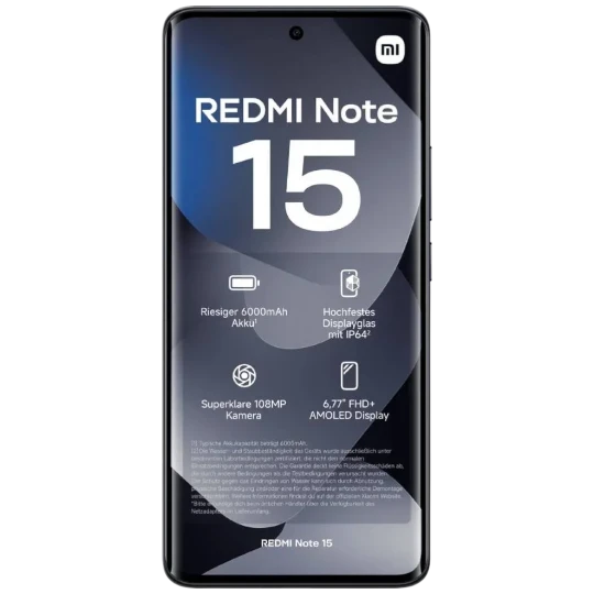 Mobil Telefon Xiaomi Redmi Note 15 8GB/256GB Black - Thumbnail 1