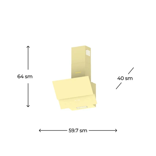 Aspirator Electrotech ALNO DUO 60 CREAM - Thumbnail 1
