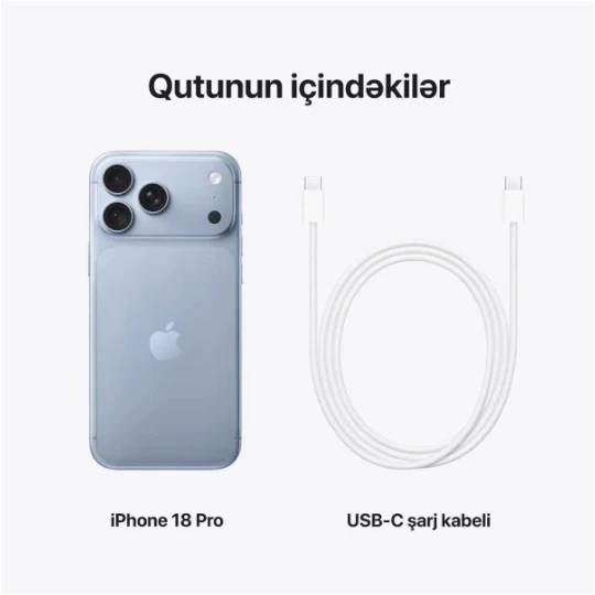Mobil Telefon Iphone 18 Pro 256 GB Glacier - Thumbnail 3
