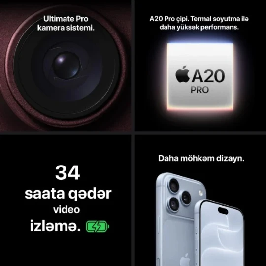 Mobil Telefon Iphone 18 Pro 256 GB Silver - Thumbnail 6